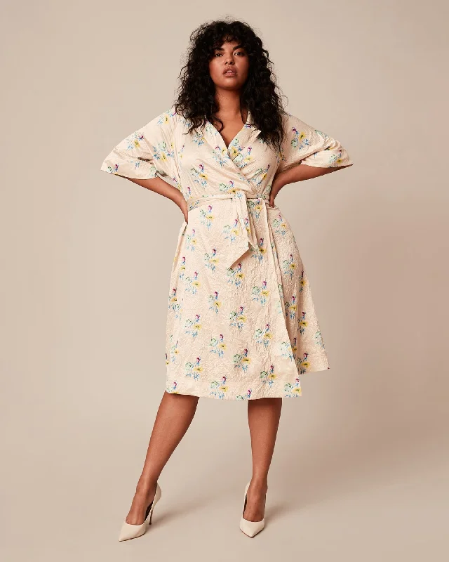 Crinkled Satin Dress | WHITE