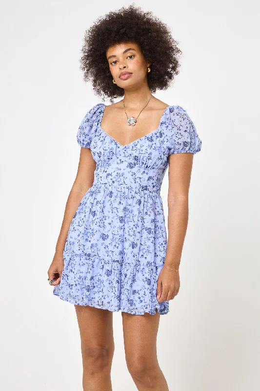 Slate Navy Clip Dot Dress