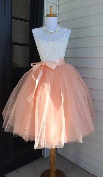 Beautiful Tutu Tulle skirt , Spaghetti Straps Homecoming Dress  cg3697