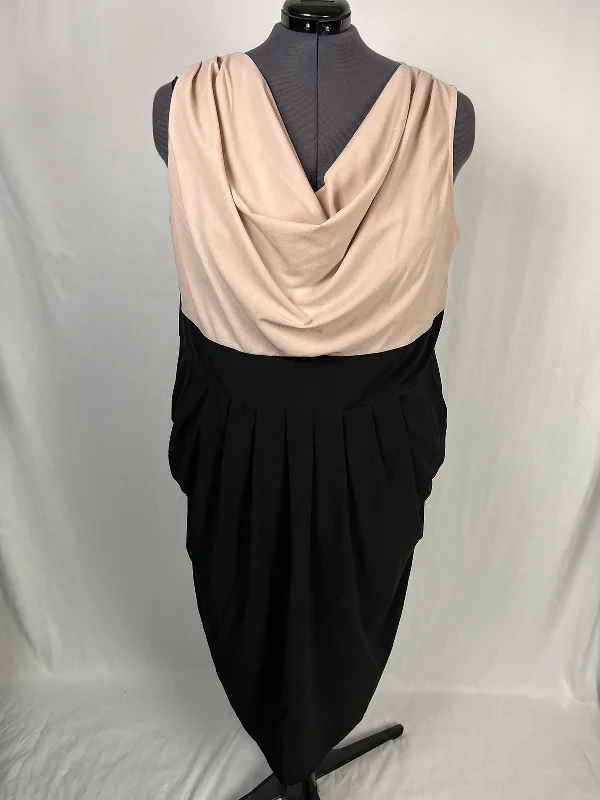 Anna Scholtz Size 22 Blush Pink & Black Dress