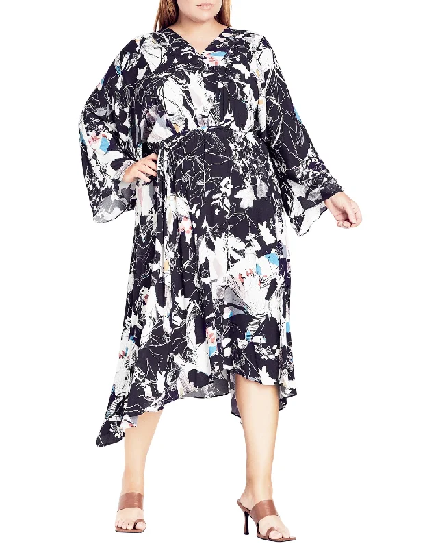 Vera Floral Prize Dress | Black / White