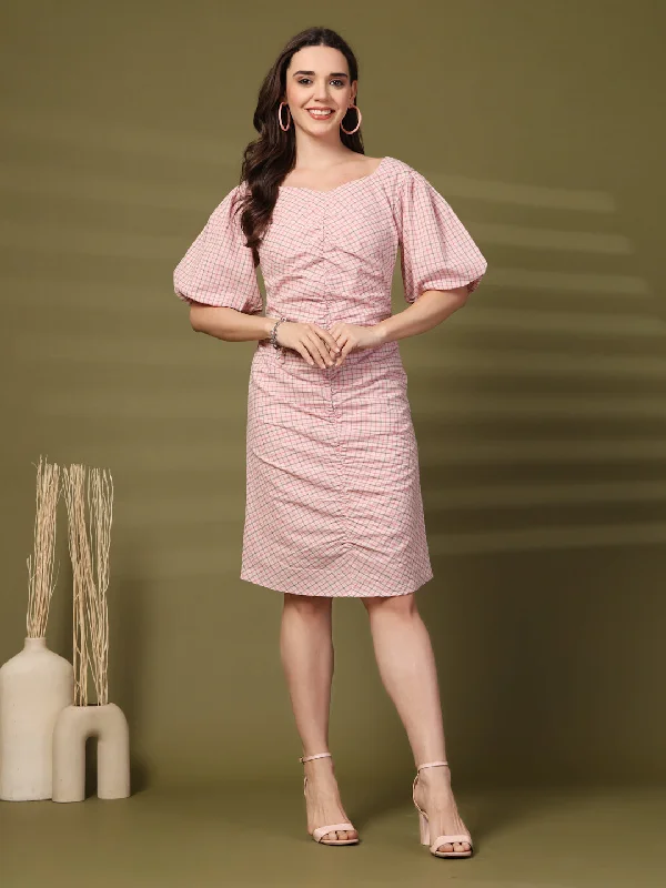 Flared Sleeve Sheath Dress
