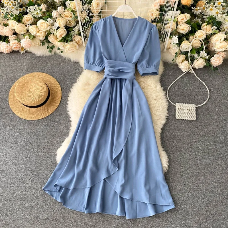 Elegant Mid-length French Dress