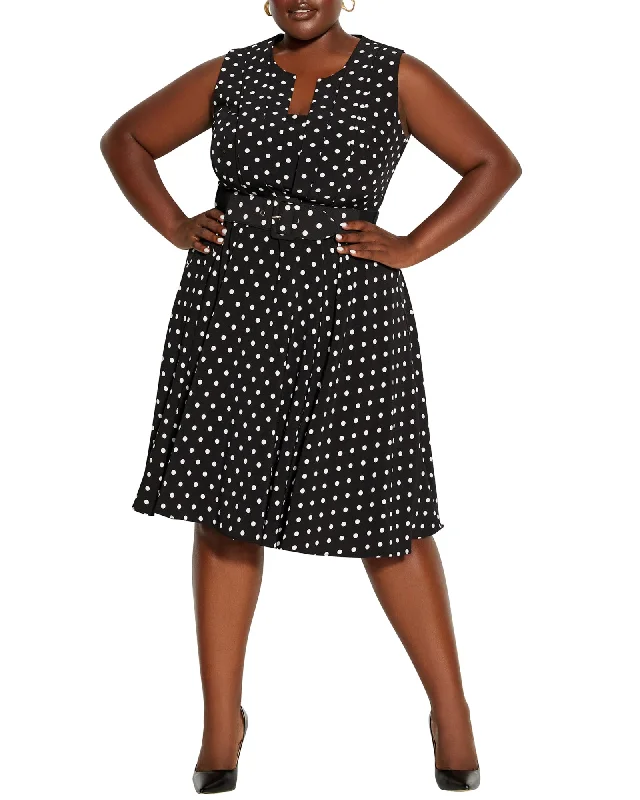Morgan Vintage Spot Dress | Black / White