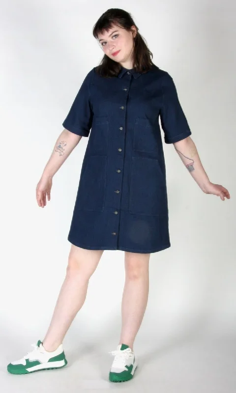 Birds of North America Turr Dress (Dark Wash)