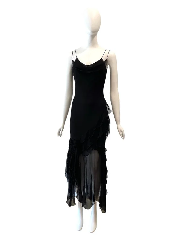 F/W 2000 GALLIANO Sheer Silk Flamenco Dress