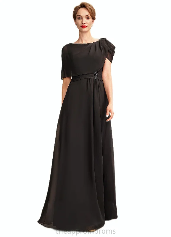 Sydney A-Line Scoop Neck Floor-Length Chiffon Mother of the Bride Dress With Ruffle Beading STI126P0014970 Sydney A-Line Scoop Neck Floor-Length Chiffon Mother of the Bride Dress With Ruffle Beading STI126P0014970