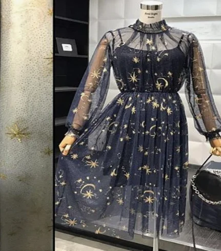 See Through Dark Navy homecoming Dress A-Line High Neck Dresses With Long Sleeves cg3654 See Through Dark Navy homecoming Dress A-Line High Neck Dresses With Long Sleeves cg3654