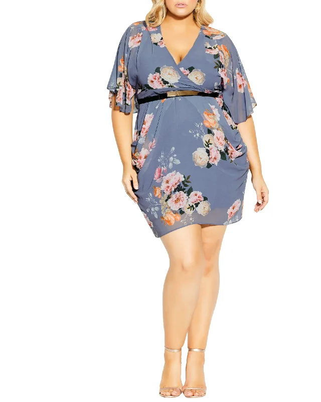 Florence Dress | Navy / Pink