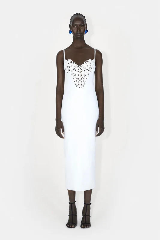 Sculpted Spiral Dress - Pearl