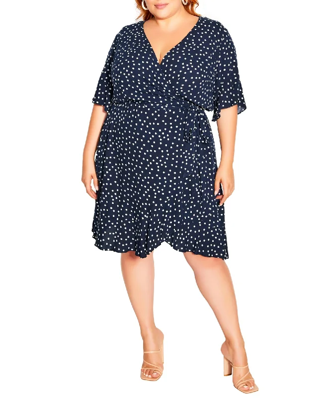 Elsie Lover Spot Dress | Navy / White