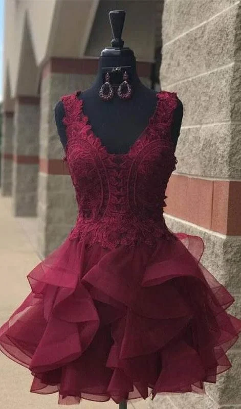 Homecoming Dresses Lace Elegant Lace Appliques Organza Ruffles Homecoming Dresses Short cg412 Homecoming Dresses Lace Elegant Lace Appliques Organza Ruffles Homecoming Dresses Short cg412
