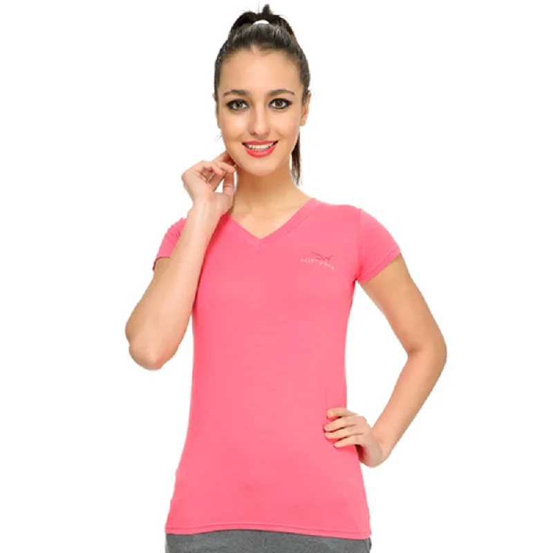 HiFlyers Womens T Shirt Pink Soft Cotton Short Tee