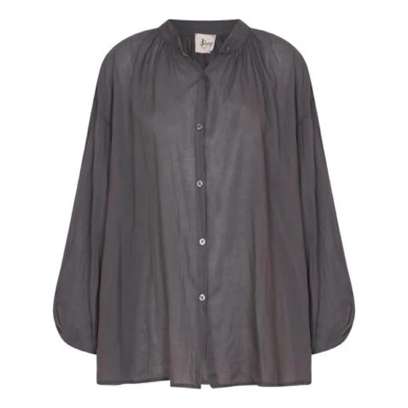 L/S Shirt Grey Casual Slouchy Short Sleeve