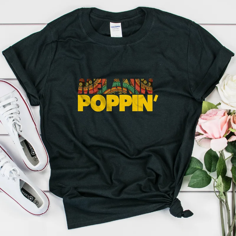 Melanin Poppin Shirt - Unisex Comfortable Short Sleeve Blouse