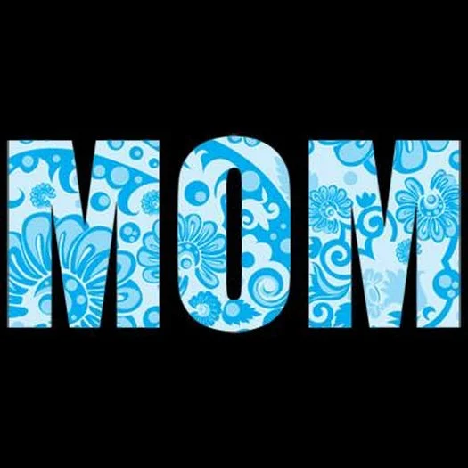 Mom - Blue T Shirt Comfortable Knit Short Shirt