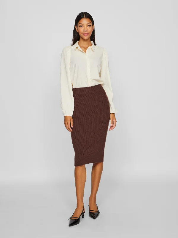 VIBRIETTA Shirt - Birch Elegant Draped Short Shirt