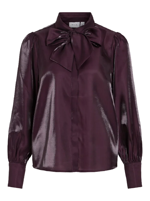 VIKLARINA Shirt - Plum Perfect Modern Fit Short Sleeve