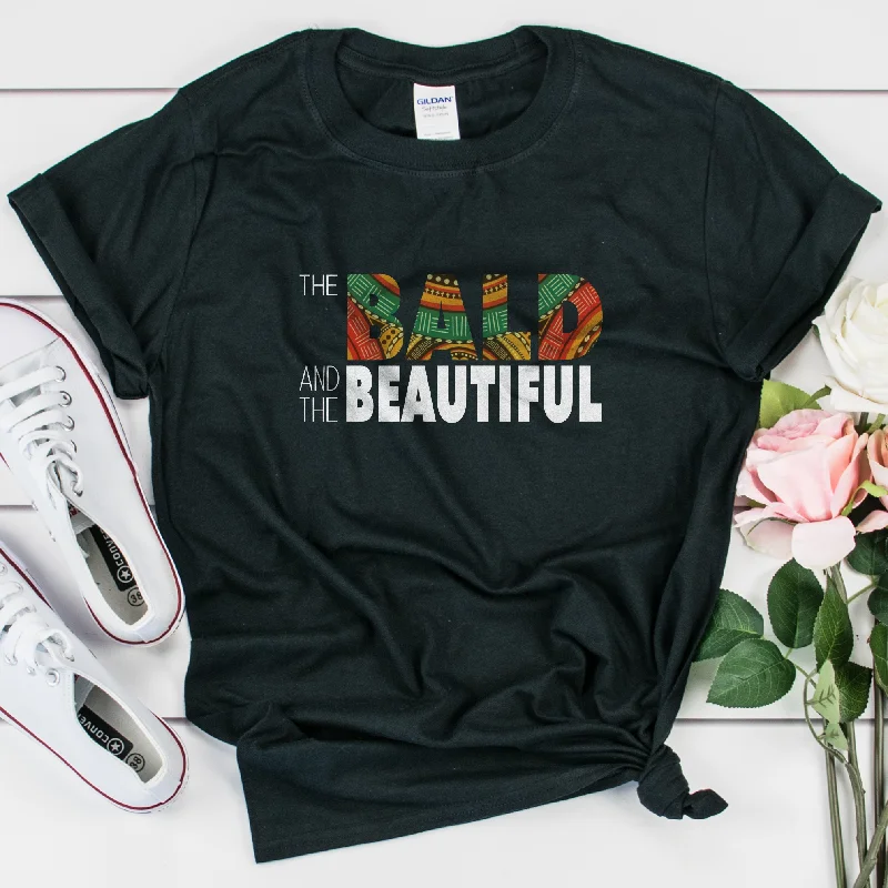 The Bald and the Beautiful Shirt for Beautiful Bald Black Women Fashionable Sheer Short Shirt