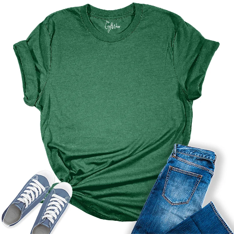 Womens Heather Grass Green T Shirts Premium Casual Short Sleeve Shirts Oversized Tops Comfortable Fit Short Shirt Womens Heather Grass Green T Shirts Premium Casual Short Sleeve Shirts Oversized Tops Comfortable Fit Short Shirt
