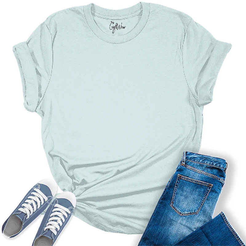 Womens Heather Ice Blue T Shirts Premium Casual Short Sleeve Shirts Oversized Tops Soft Cotton Short Shirt Womens Heather Ice Blue T Shirts Premium Casual Short Sleeve Shirts Oversized Tops Soft Cotton Short Shirt
