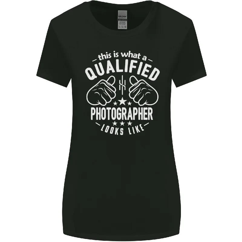 A Qualified Photographer Looks Like Womens Wider Cut T-Shirt Chenille Blend Fleece Blend Nylon Blend