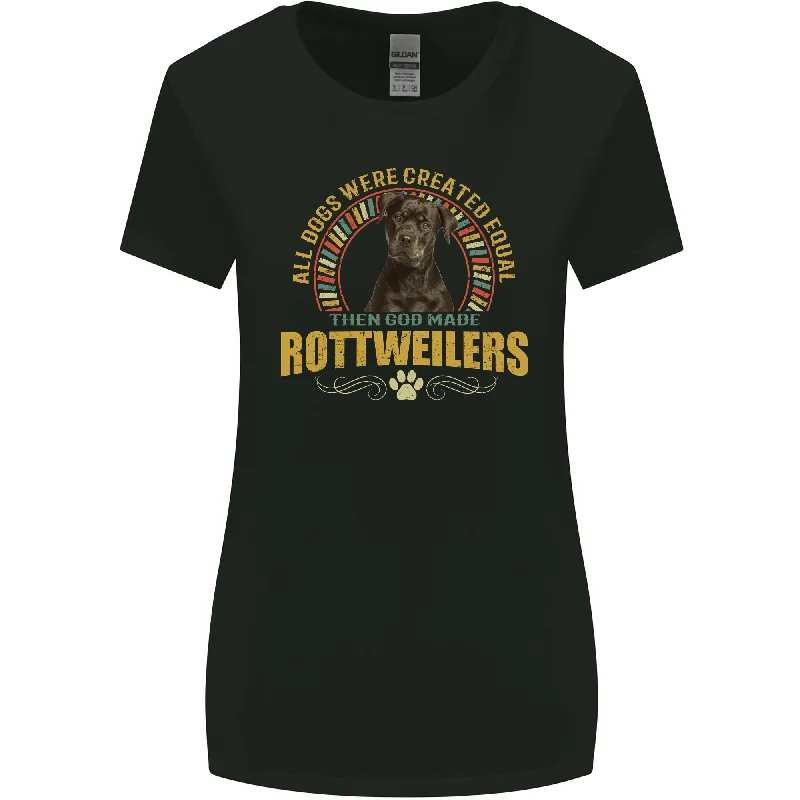 A Rottweiler Dog Womens Wider Cut T-Shirt Mesh Blend Leather Blend Suede Blend