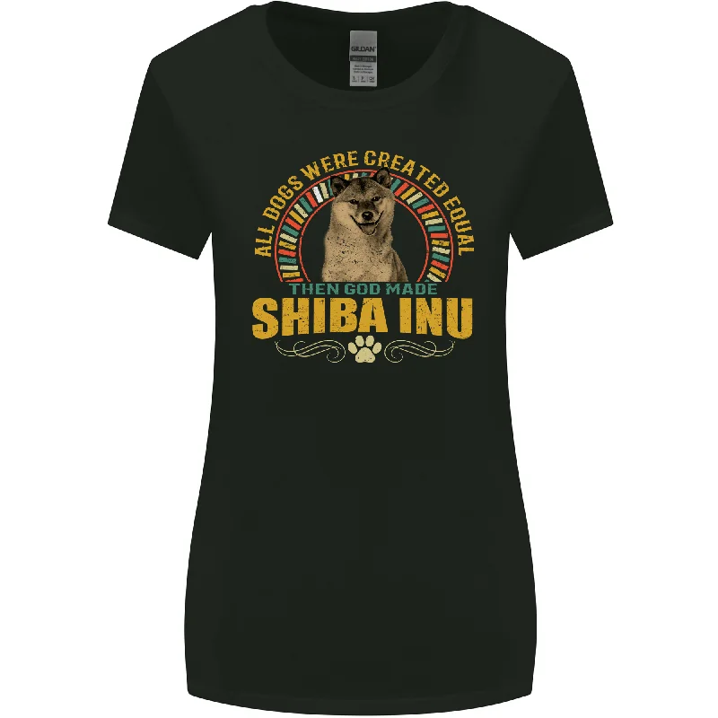 A Shiba Inu Dog Womens Wider Cut T-Shirt Fitted T-Shirt Seamless Stretchy