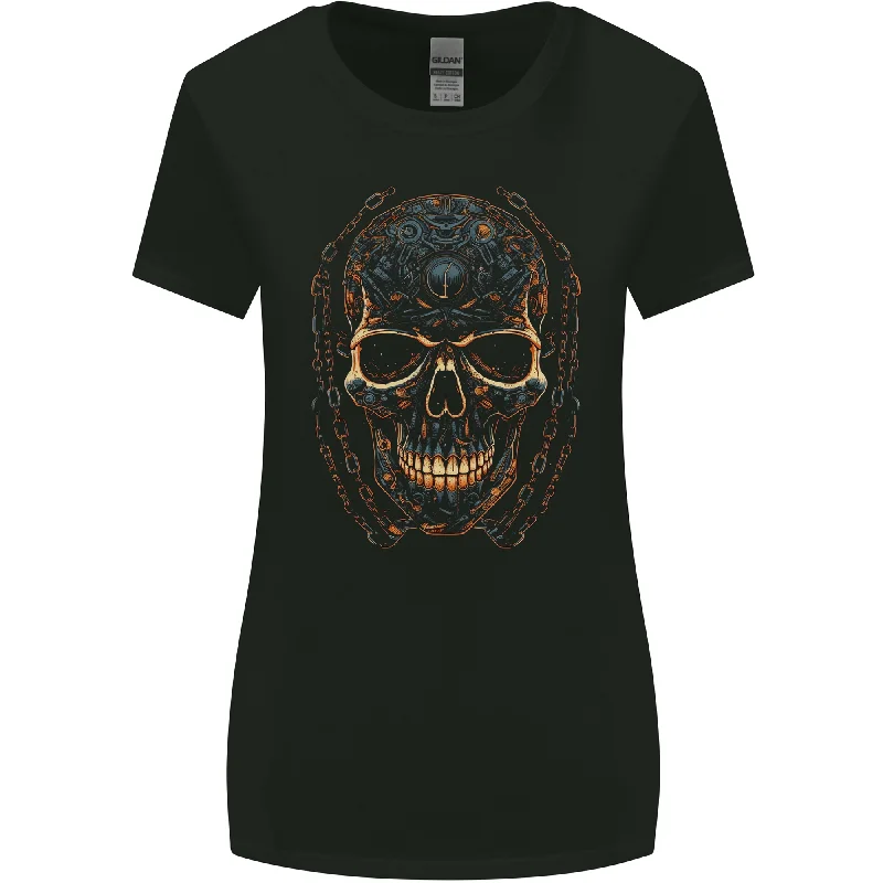 A Skull Made of Scrap Womens Wider Cut T-Shirt Anti-Pilling Machine Wash Handmade