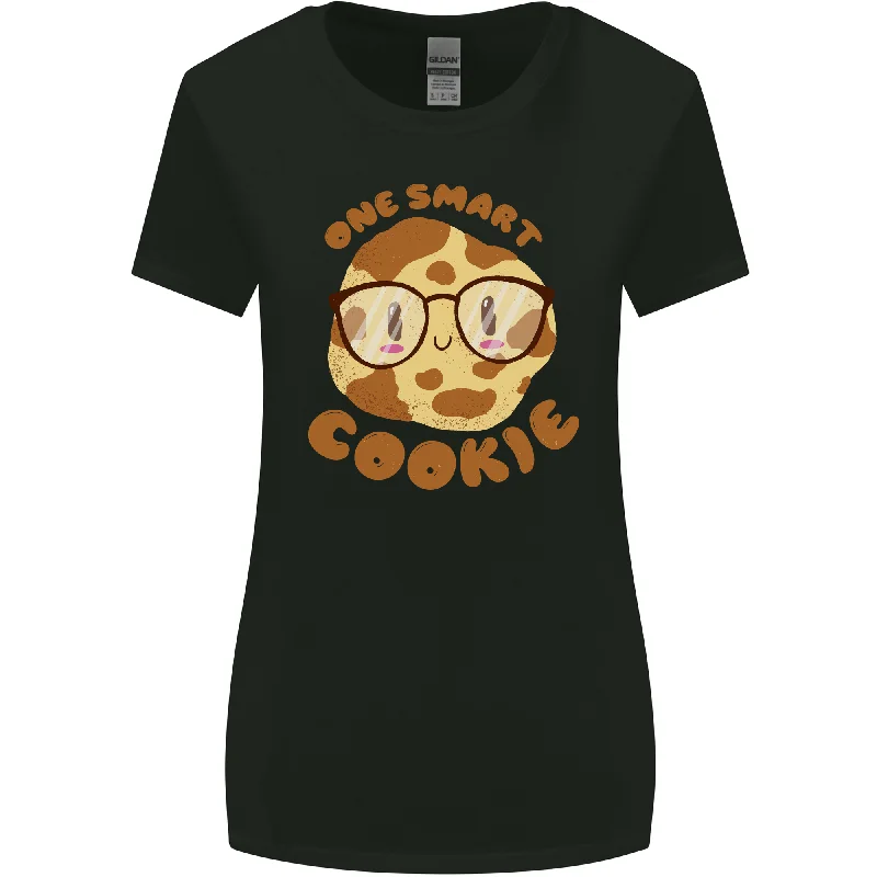 A Smart Cookie Funny Food Nerd Geek Science Womens Wider Cut T-Shirt Terry Blend Velvet Blend Canvas Blend