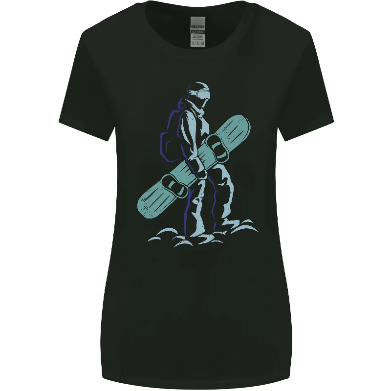 A Snowboarding Figure Snowboarder Womens Wider Cut T-Shirt Anti-Pilling Machine Wash Handmade