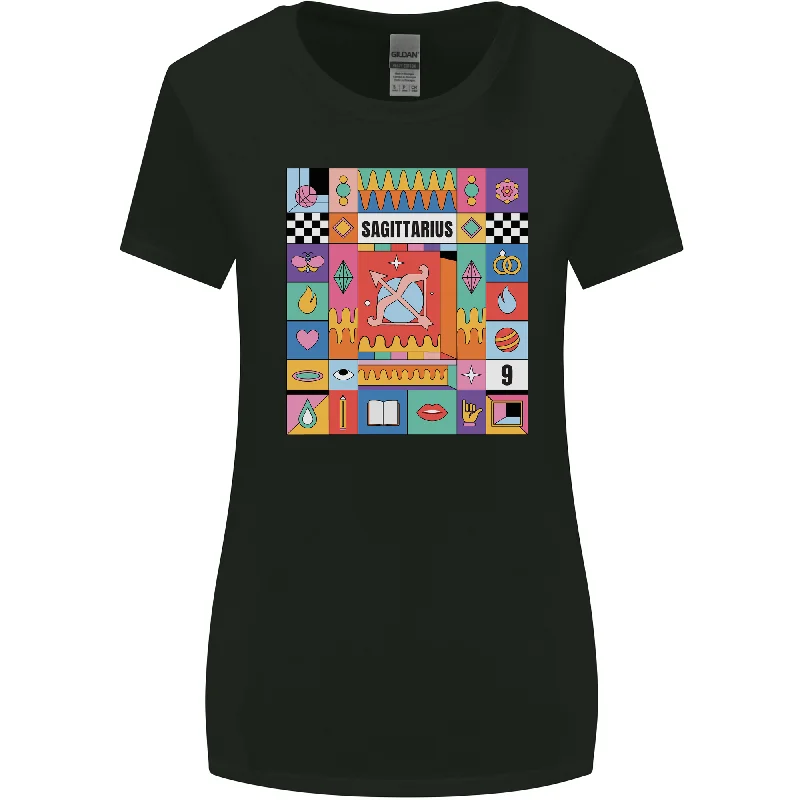 A Vibrant Sagittarius Star Sign Zodiac Womens Wider Cut T-Shirt Chenille Fabric Brocade Fabric Lace Fabric A Vibrant Sagittarius Star Sign Zodiac Womens Wider Cut T-Shirt Chenille Fabric Brocade Fabric Lace Fabric