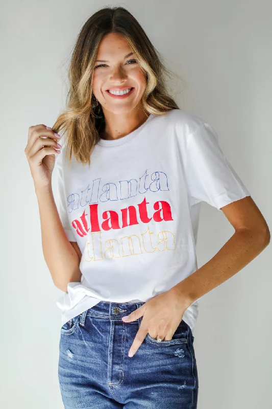 Atlanta Tee Solid Color Striped Floral