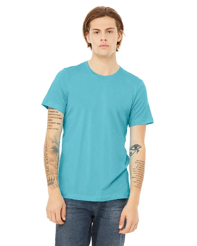 Bella+Canvas Unisex T-Shirt | Turquoise Chenille Fabric Brocade Fabric Lace Fabric