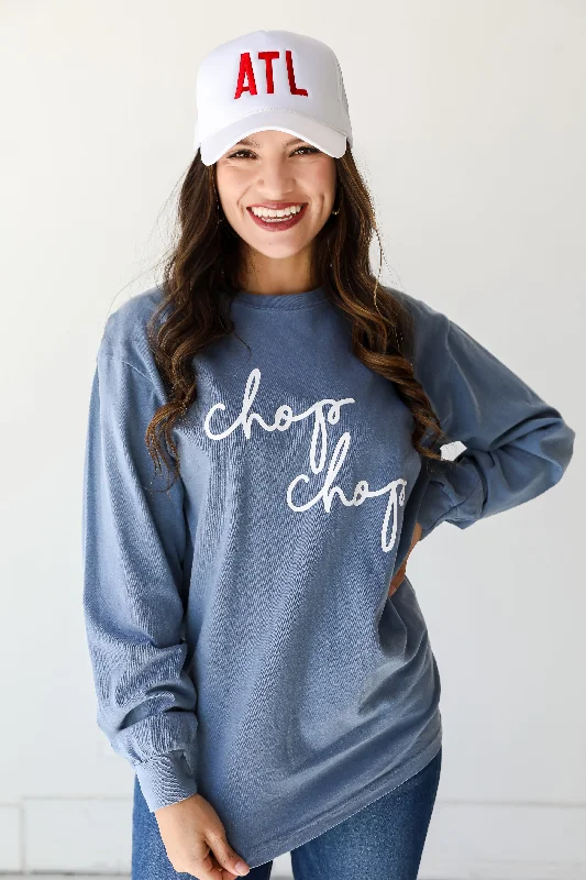 Chop Chop Long Sleeve Tee Chenille Blend Fleece Blend Nylon Blend