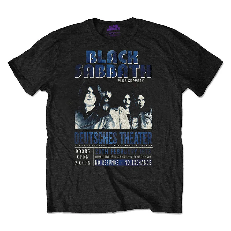 Black Sabbath Unisex Eco-T-Shirt: Deutsches '73 Chenille Blend Fleece Blend Nylon Blend Black Sabbath Unisex Eco-T-Shirt: Deutsches '73 Chenille Blend Fleece Blend Nylon Blend