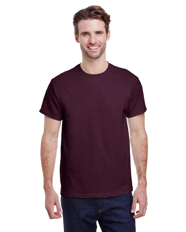 Gildan Heavy Cotton T-Shirt | Russet Hooded Caped Shawl Collar