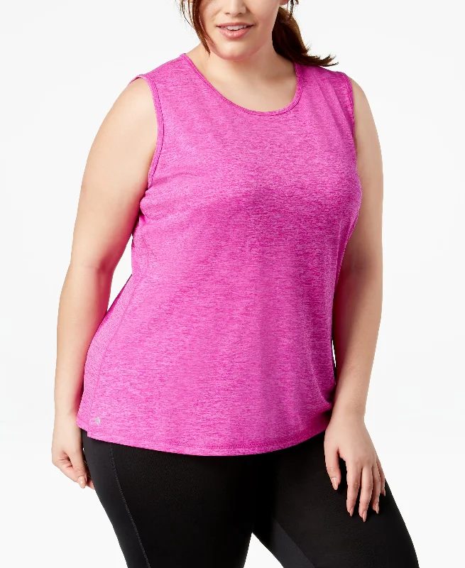 Ideology Plus Size Sleeveless T-Shirt Welt Pockets Slit Pockets