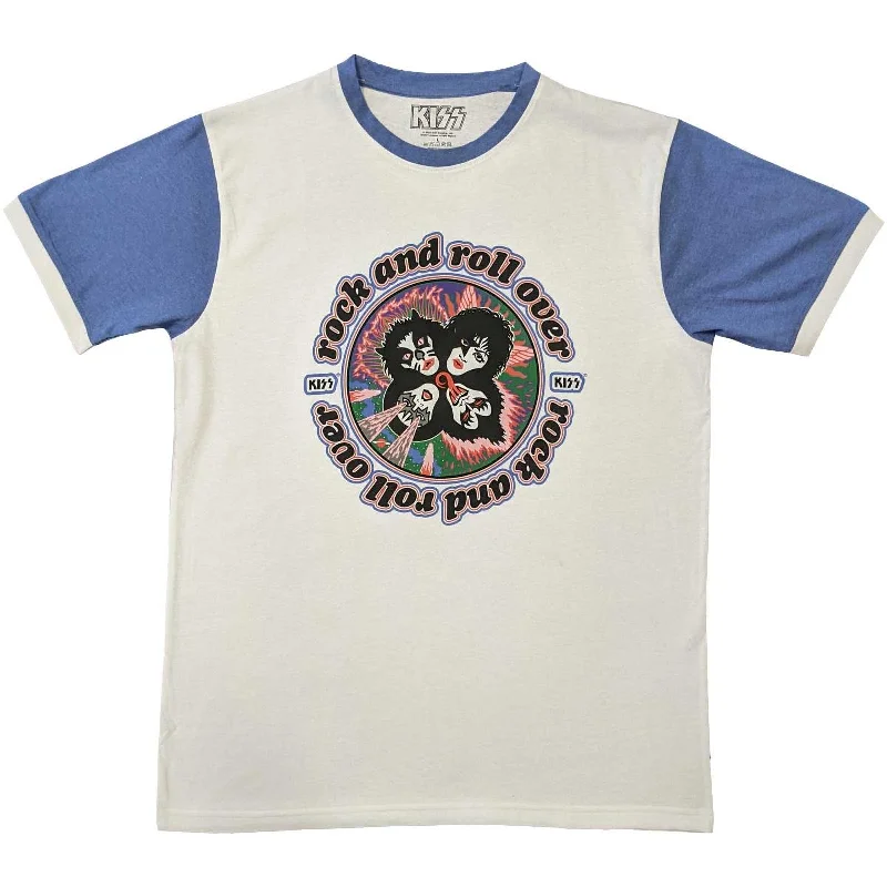 KISS | Official Band Raglan T-Shirt | Rock and Roll Over Seamless Knitted Crochet