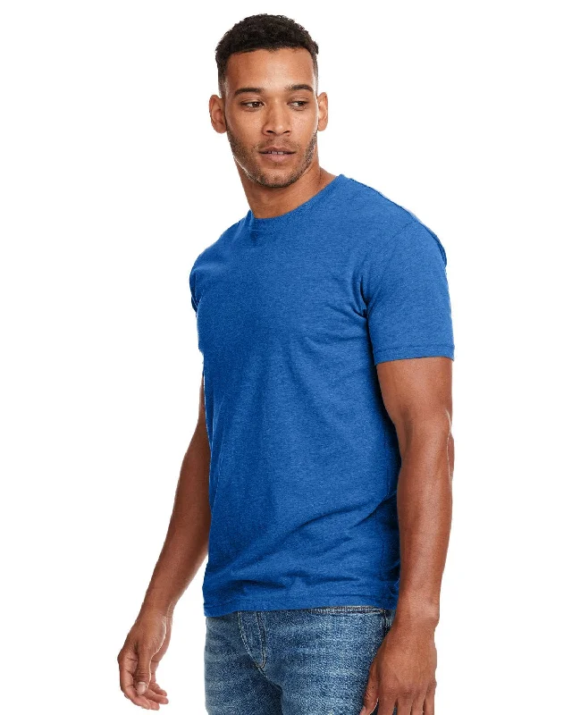 Next Level Mens CVC Crewneck Tee | Royal Machine Wash Dry Clean Hand Wash