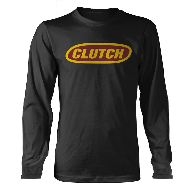 Clutch Unisex Long Sleeved T-shirt: Classic Logo Ribbed T-Shirt High Neck Heavyweight