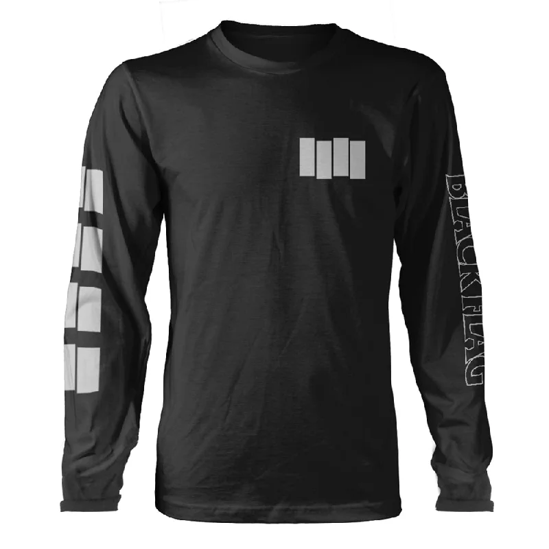 Black Flag Unisex Long Sleeved T-Shirt : Logo Thin T-Shirt Open Front Quick Dry