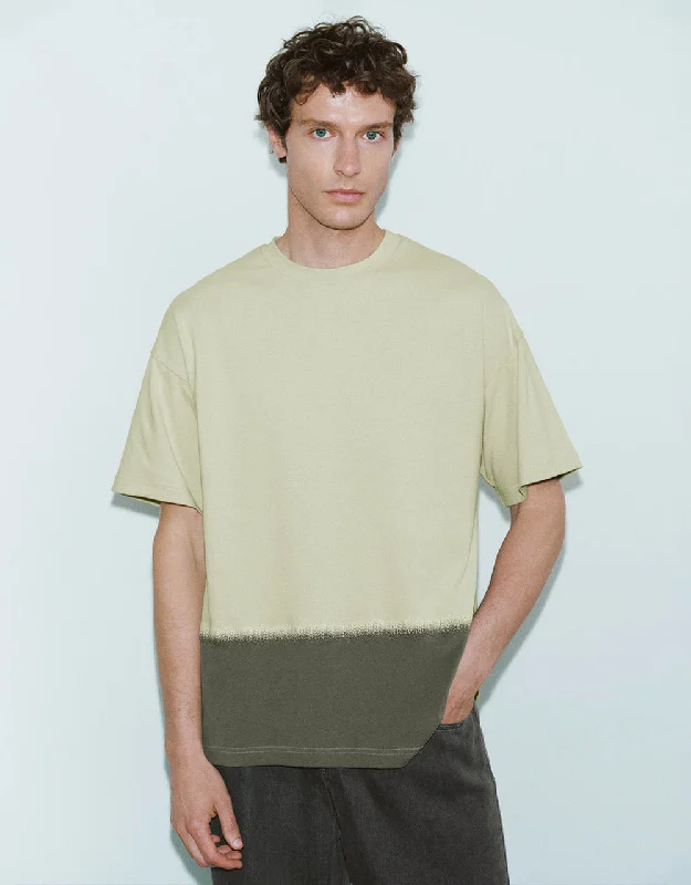 Printed Crew Neck Loose T-Shirt Elasticated Padded Insulated