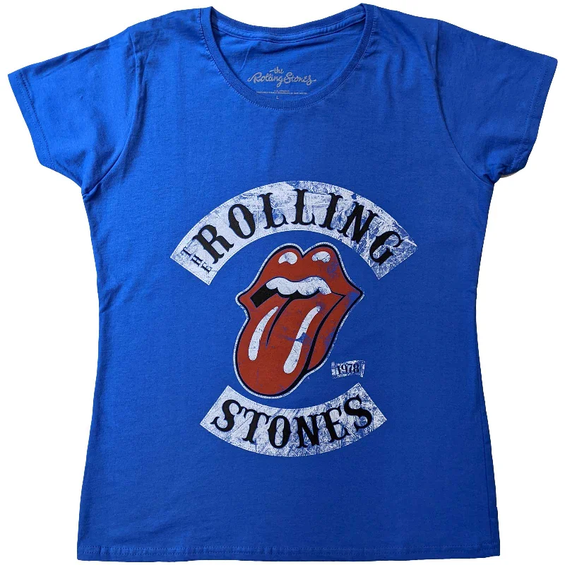 The Rolling Stones Ladies T-Shirt: Tour '78 Collared Crew Neck Turtle Neck