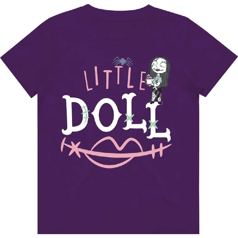 Disney Kids Girls T-Shirt: The Nightmare Before Christmas Little Doll Fleece Nylon Spandex