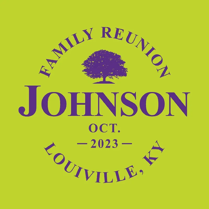 Tree Icon Family Reunion T-Shirt Design R1-72 Solid Print Embellished