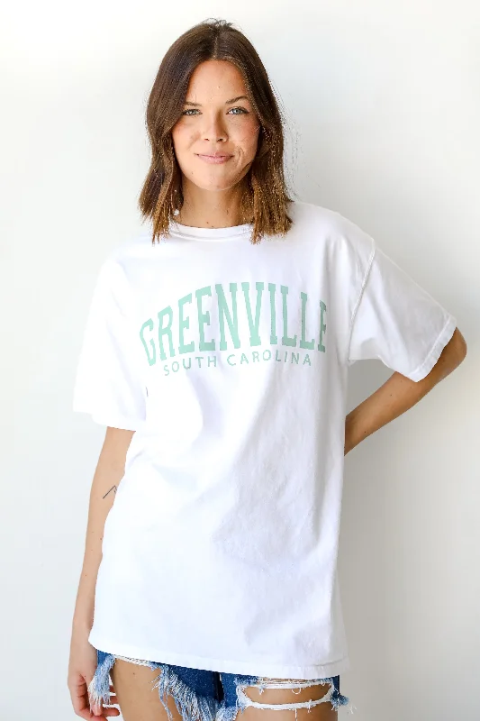 White Greenville South Carolina Tee Elegant Classic Vintage