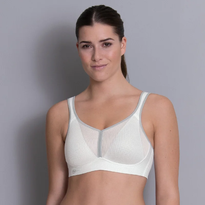 Anita Air Control Sports Bra in White (#5544) Full Coverage Bralette