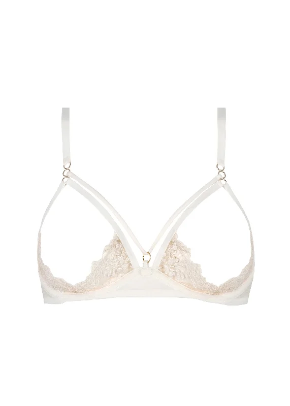 After Midnight Open Bra (Pearl) Comfortable Lace Bra