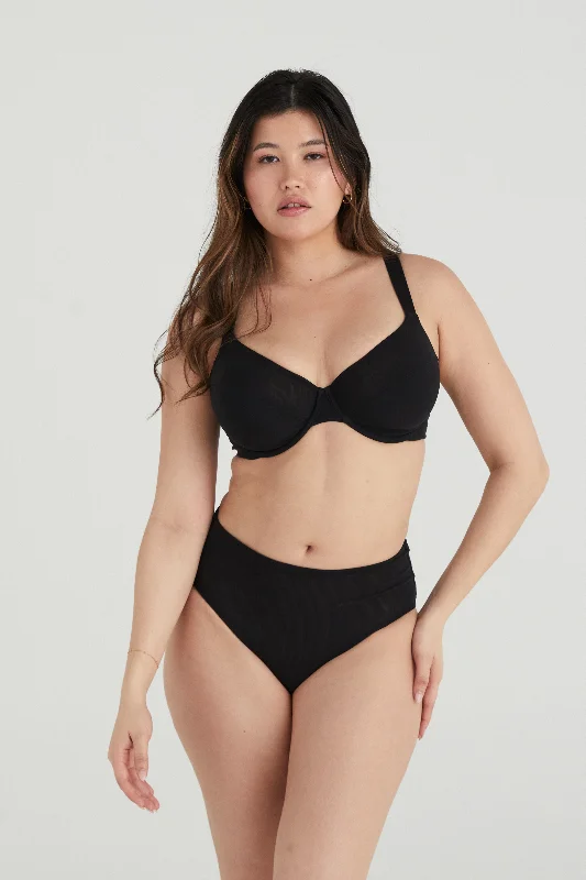 BUSTY BASICS PLUNGE BRA - BLACK Soft Strapless Bra